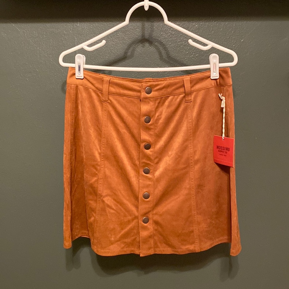 NWT Mossimo Brown suede-like skirt